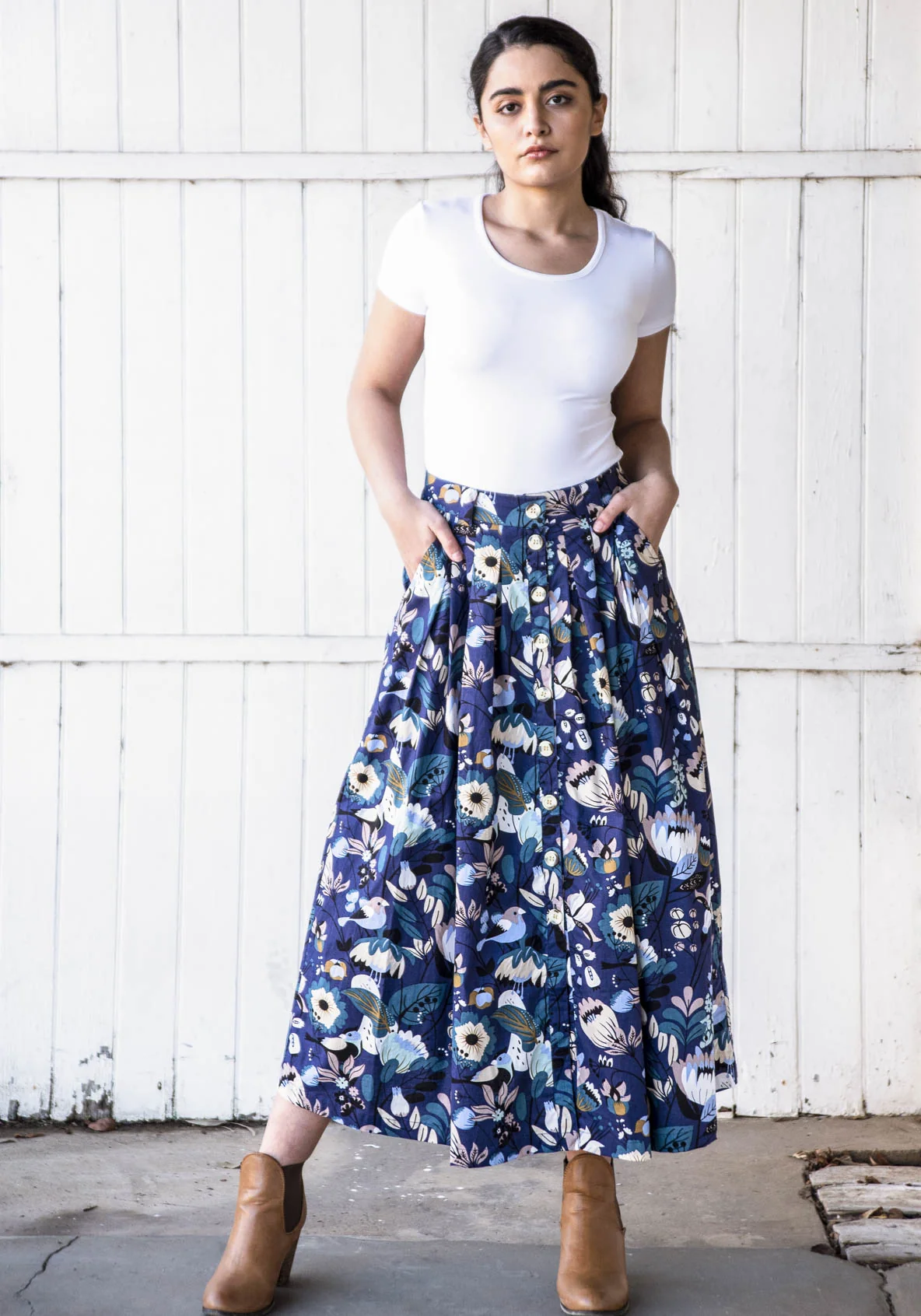 Cora Skirt Protea - Fuchesia