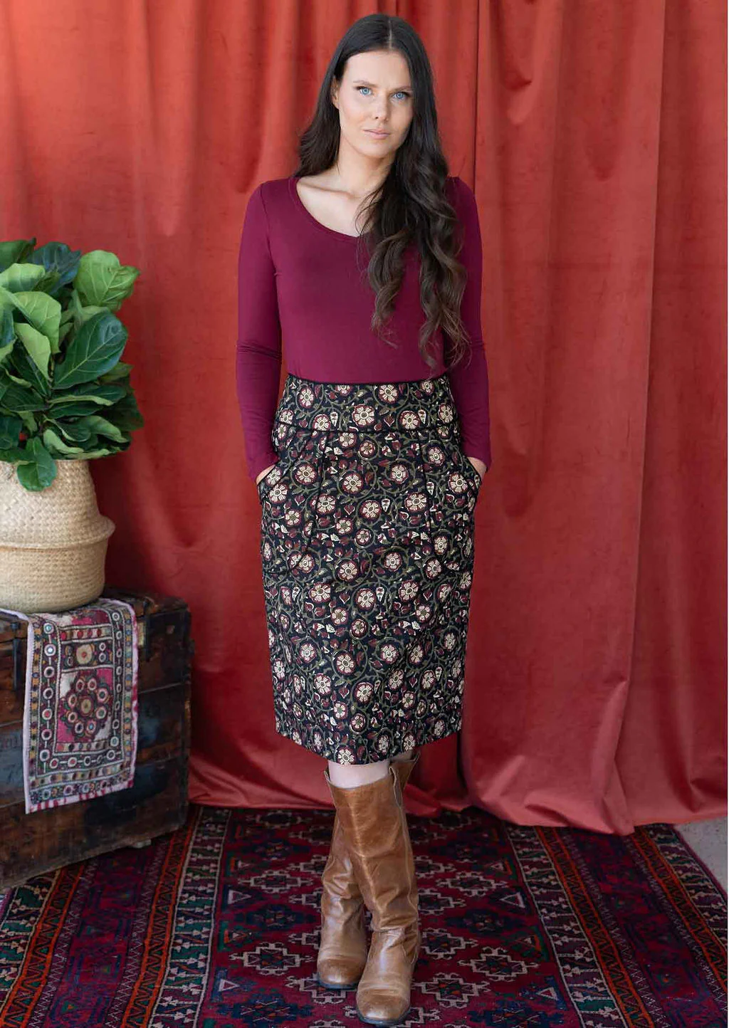 Bridgette Skirt Sahira - Fuchesia