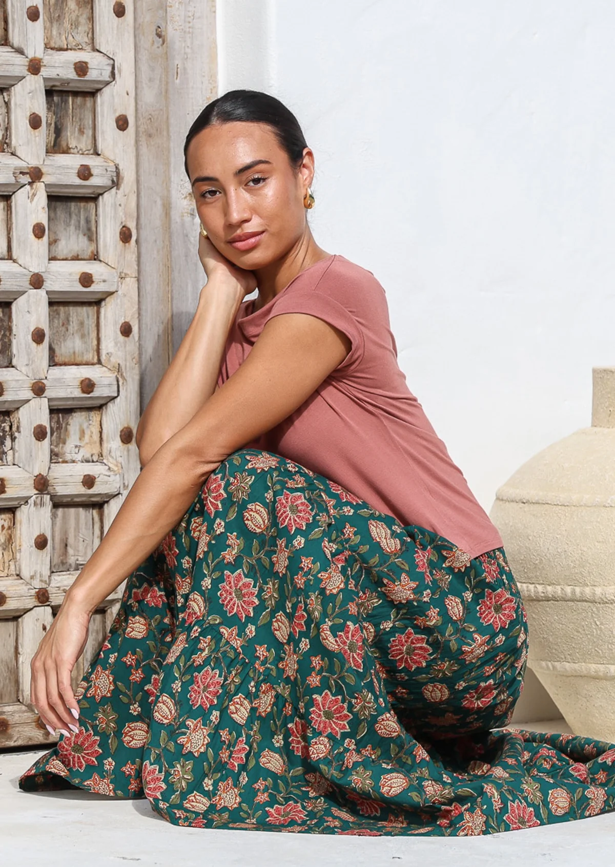 Dawn Maxi Skirt Vanya - Fuchesia