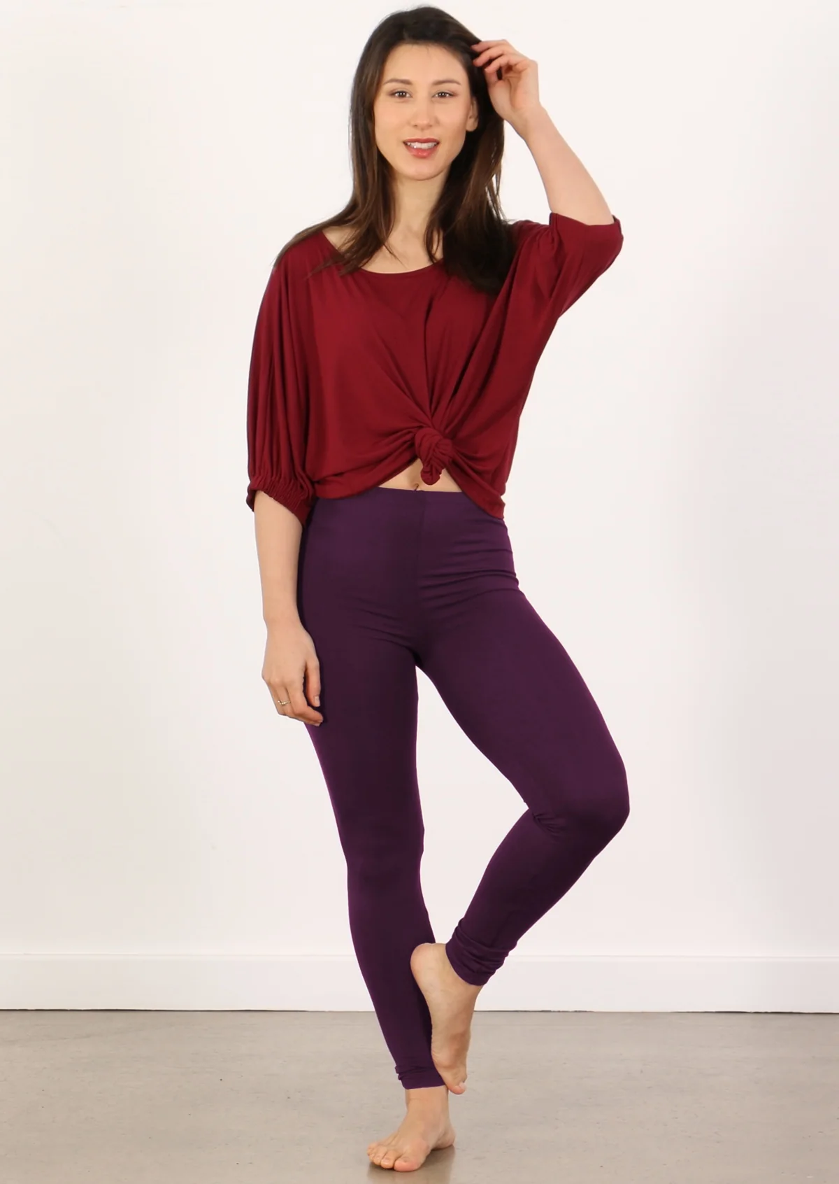 Leggings Dark Purple - Fuchesia