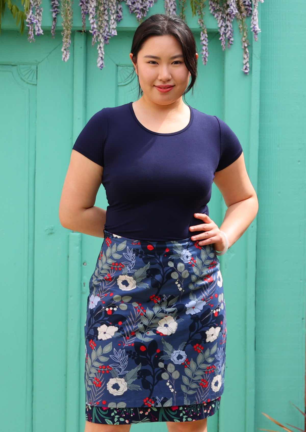 Reversible Skirt Gardenia - Fuchesia