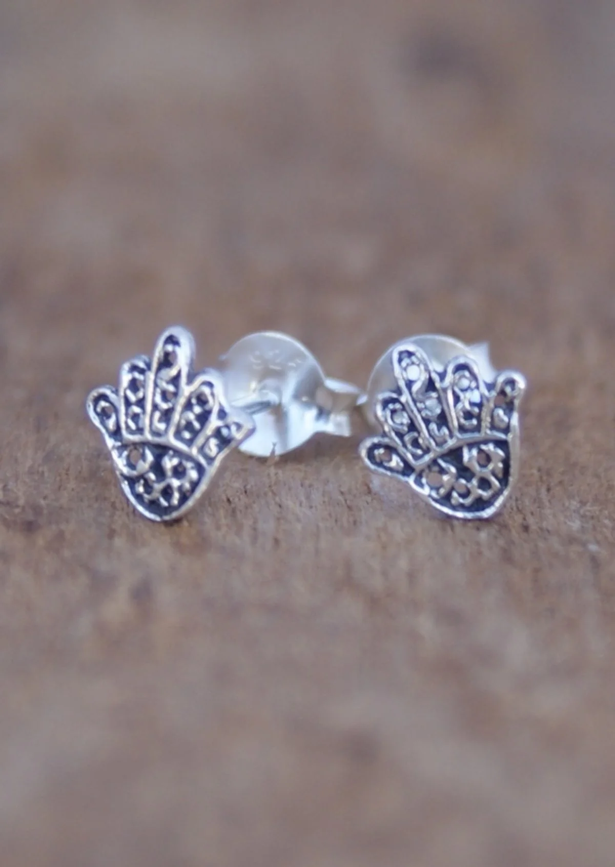 Earrings - Silver Studs - Fuchesia