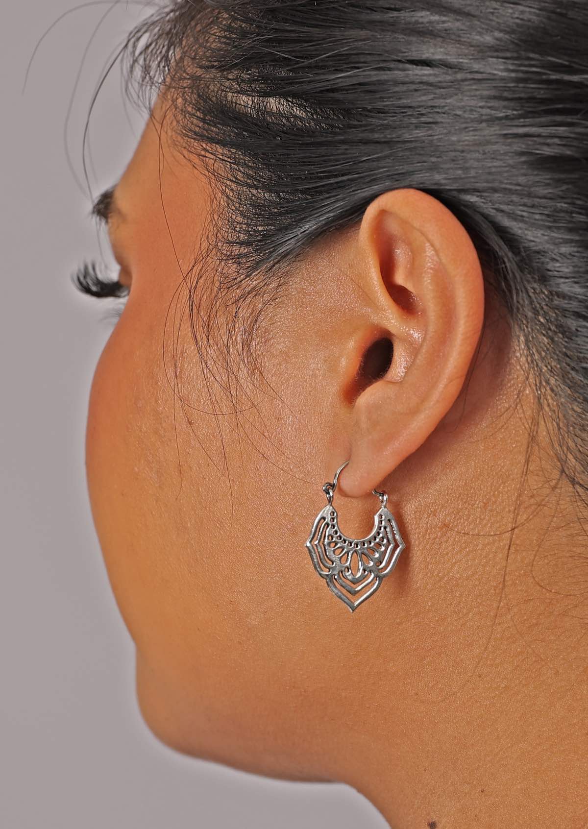 Mystic Ripples Silver Earrings - Fuchesia