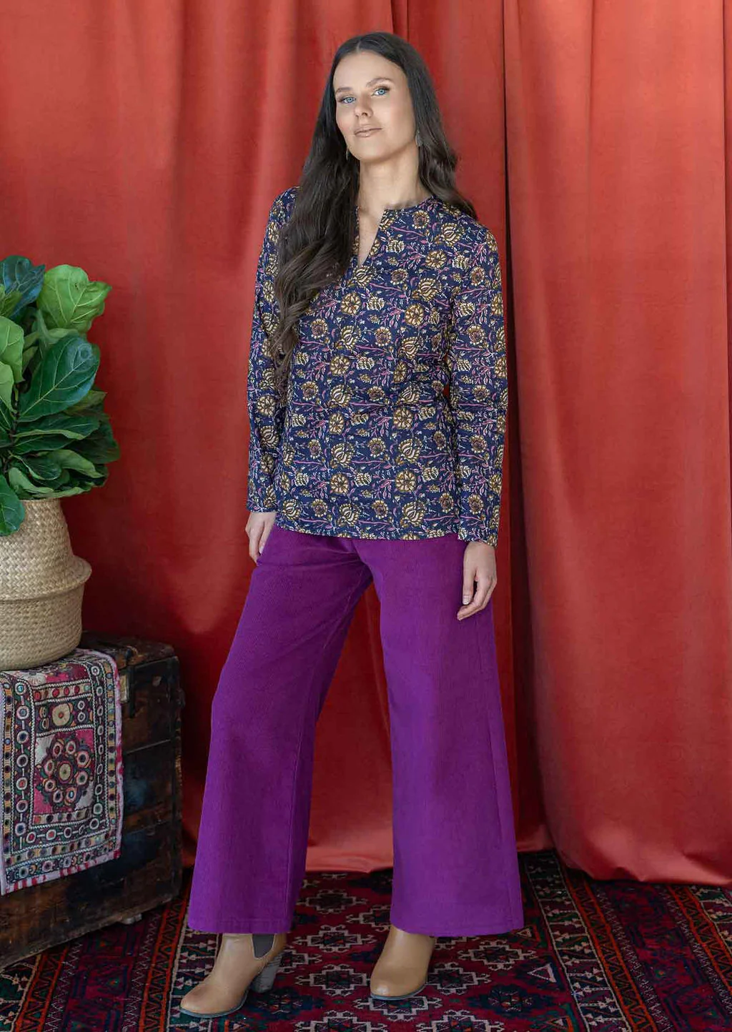 Sophia Blouse Raani - Fuchesia