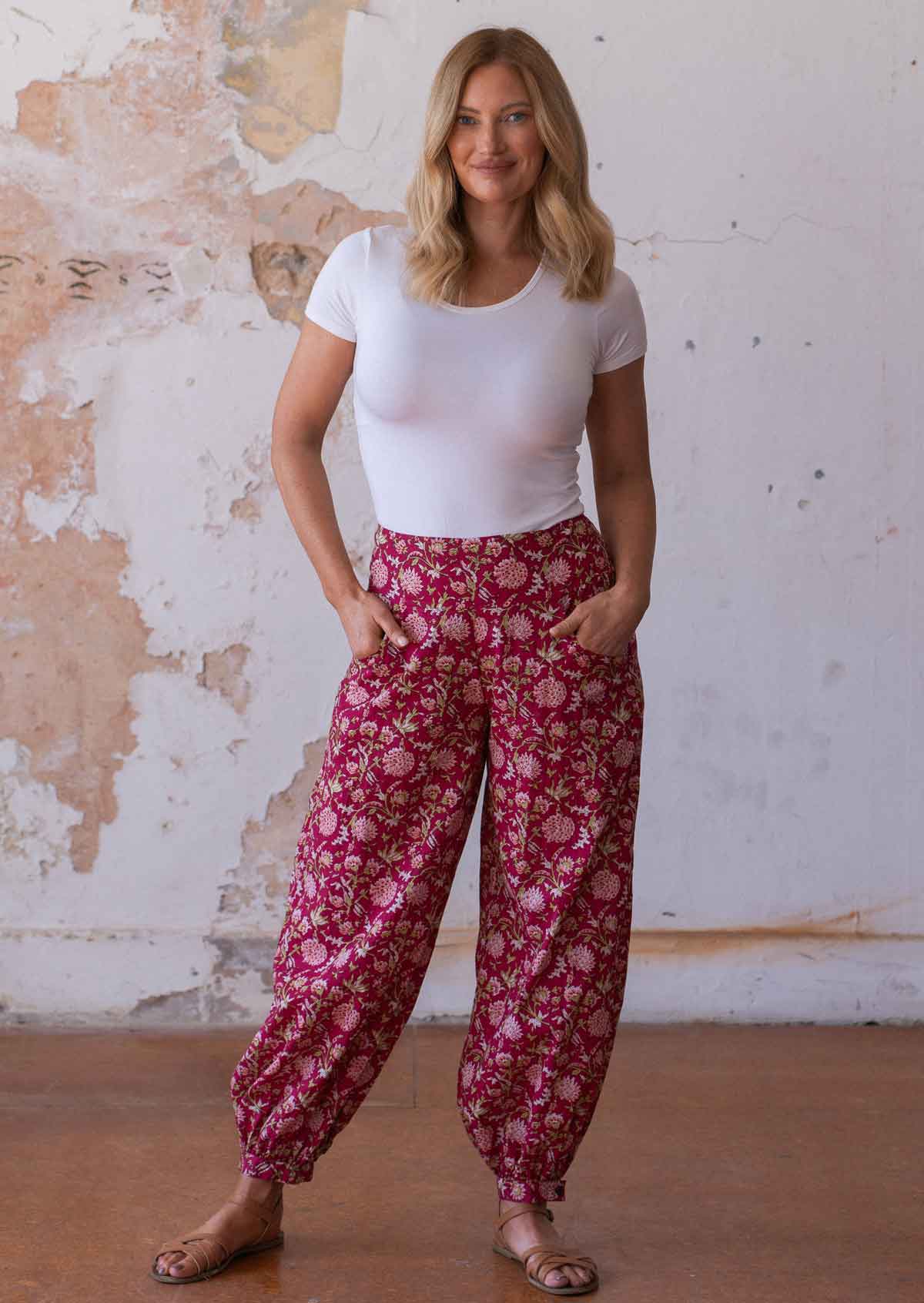 Acapulco Pants Cranberry - Fuchesia