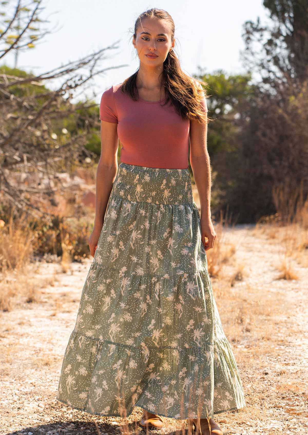 Dawn Maxi Skirt Cascade - Fuchesia