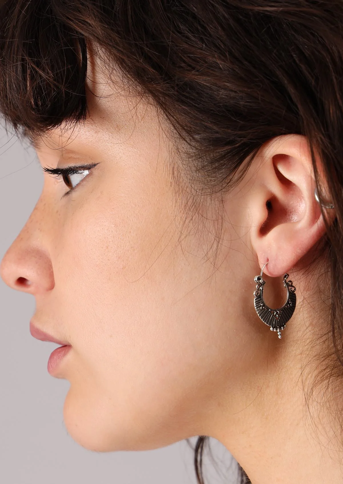 Davina Silver Earrings - Fuchesia