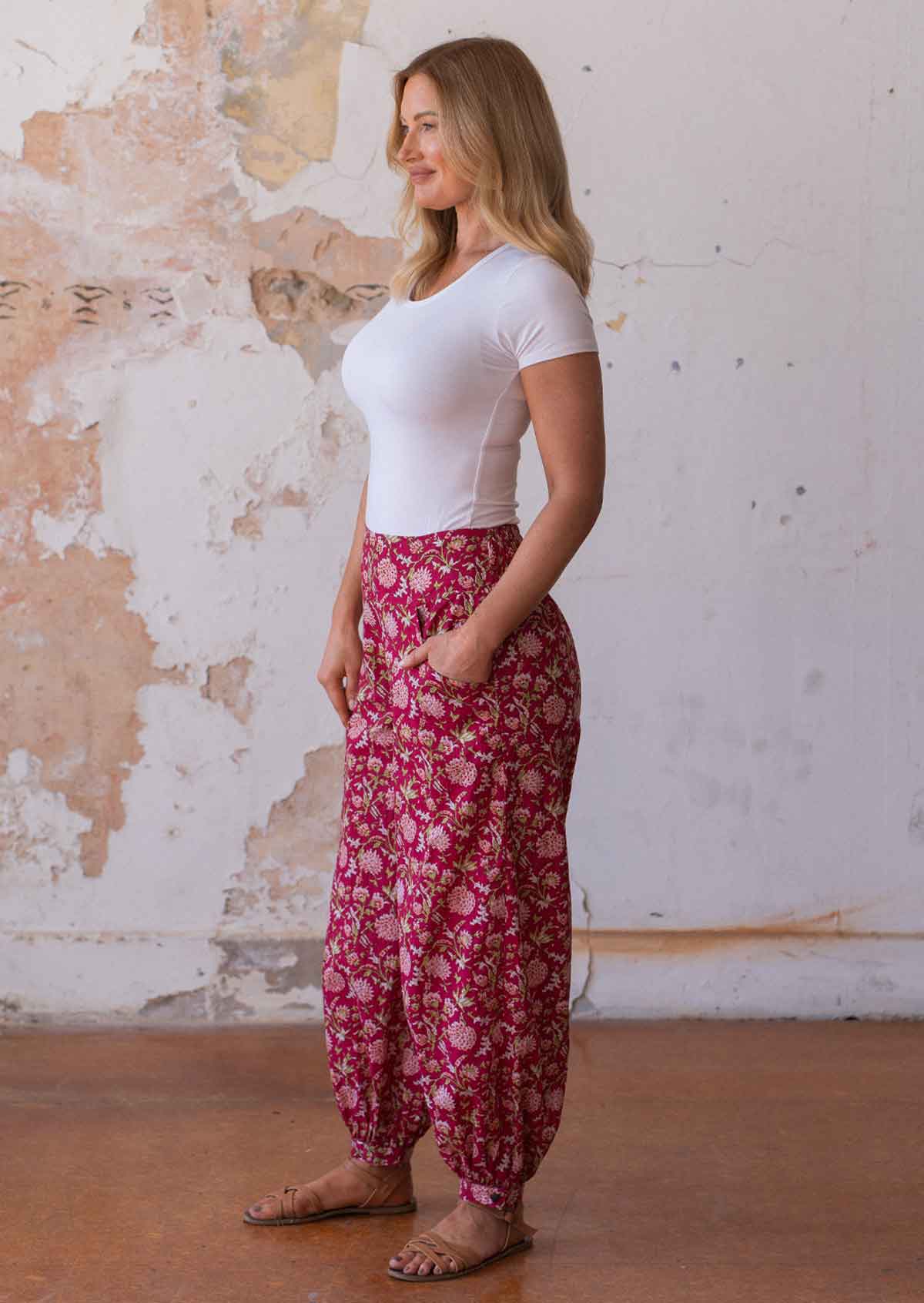 Acapulco Pants Cranberry - Fuchesia