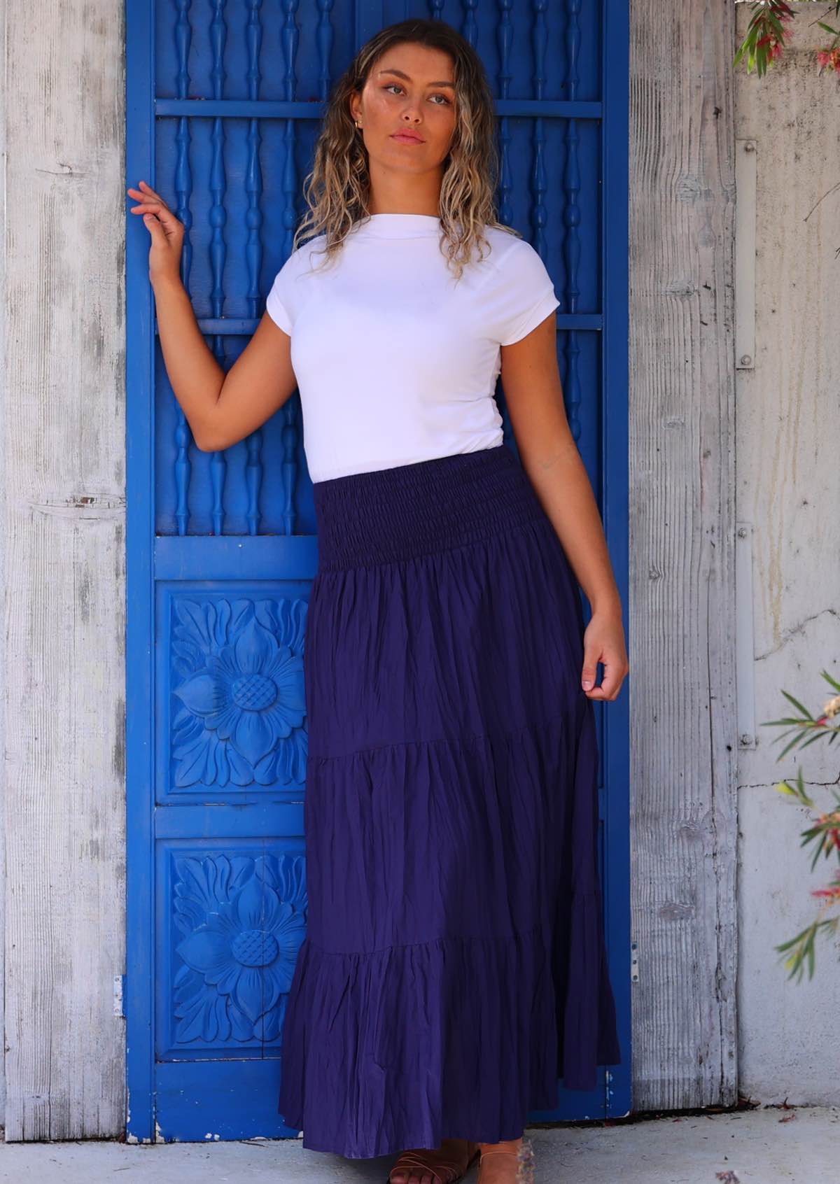 Dawn Maxi Skirt Rhodonite - Fuchesia