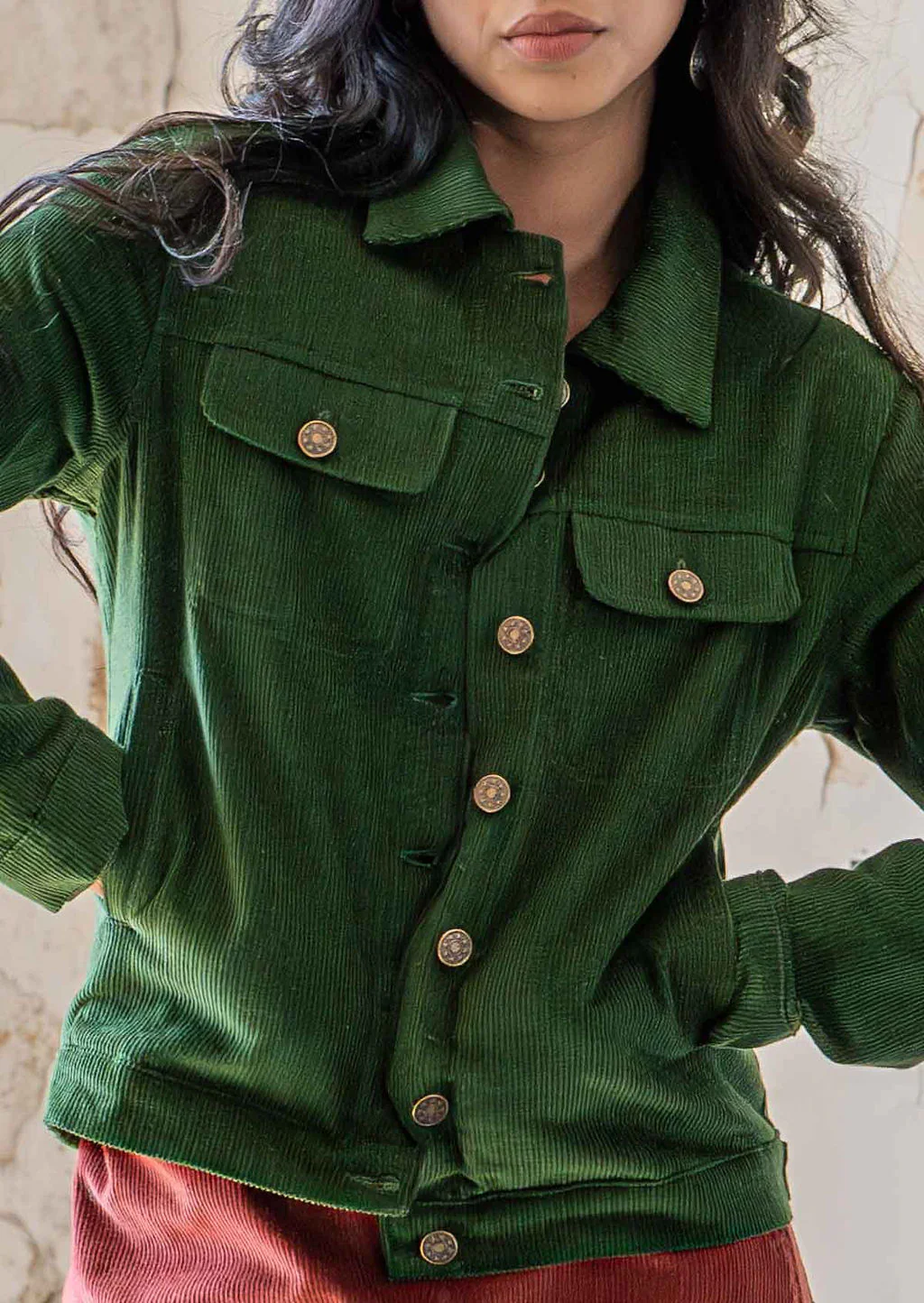 Corduroy Jacket Douglas Fir - Fuchesia