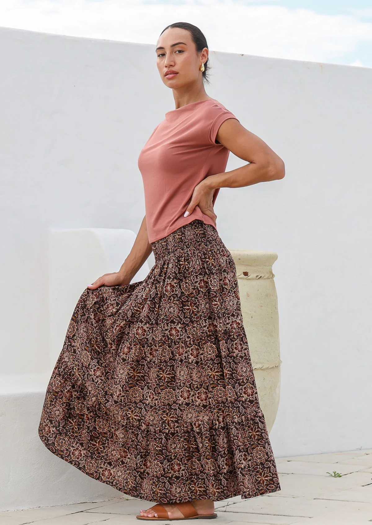 Dawn Maxi Skirt Mahika - Fuchesia