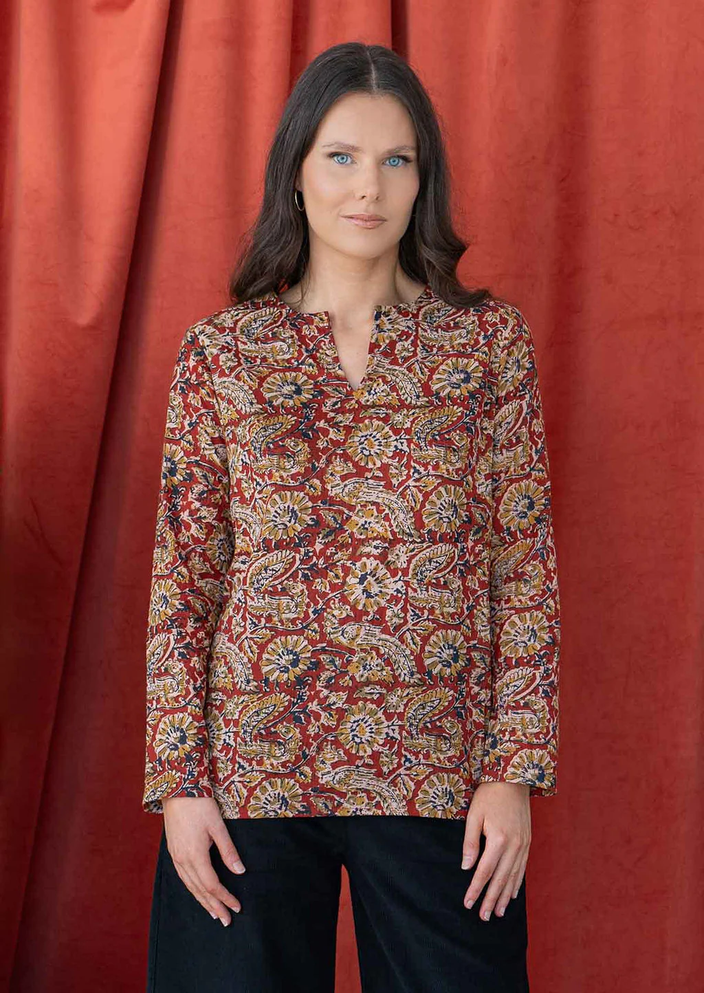 Sophia Blouse Mayur - Fuchesia