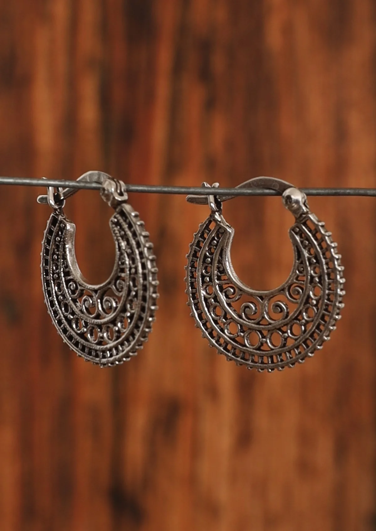 Joyous Silver Earrings - Fuchesia