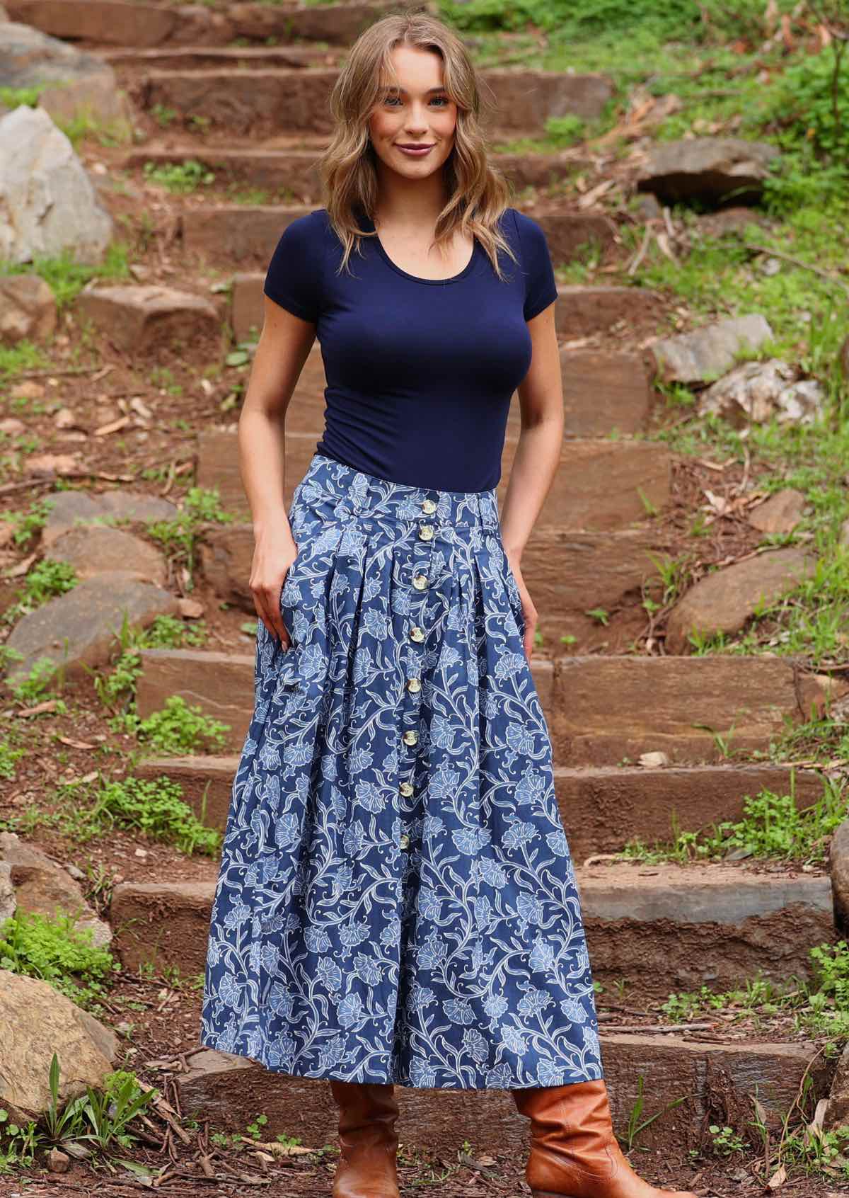 Cora Skirt Neela - Fuchesia