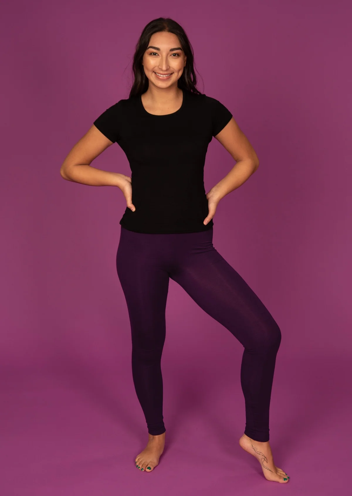 Leggings Dark Purple - Fuchesia