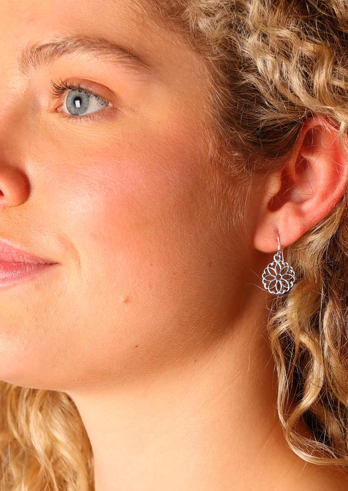 Bloomin Sweet Silver Earrings - Fuchesia