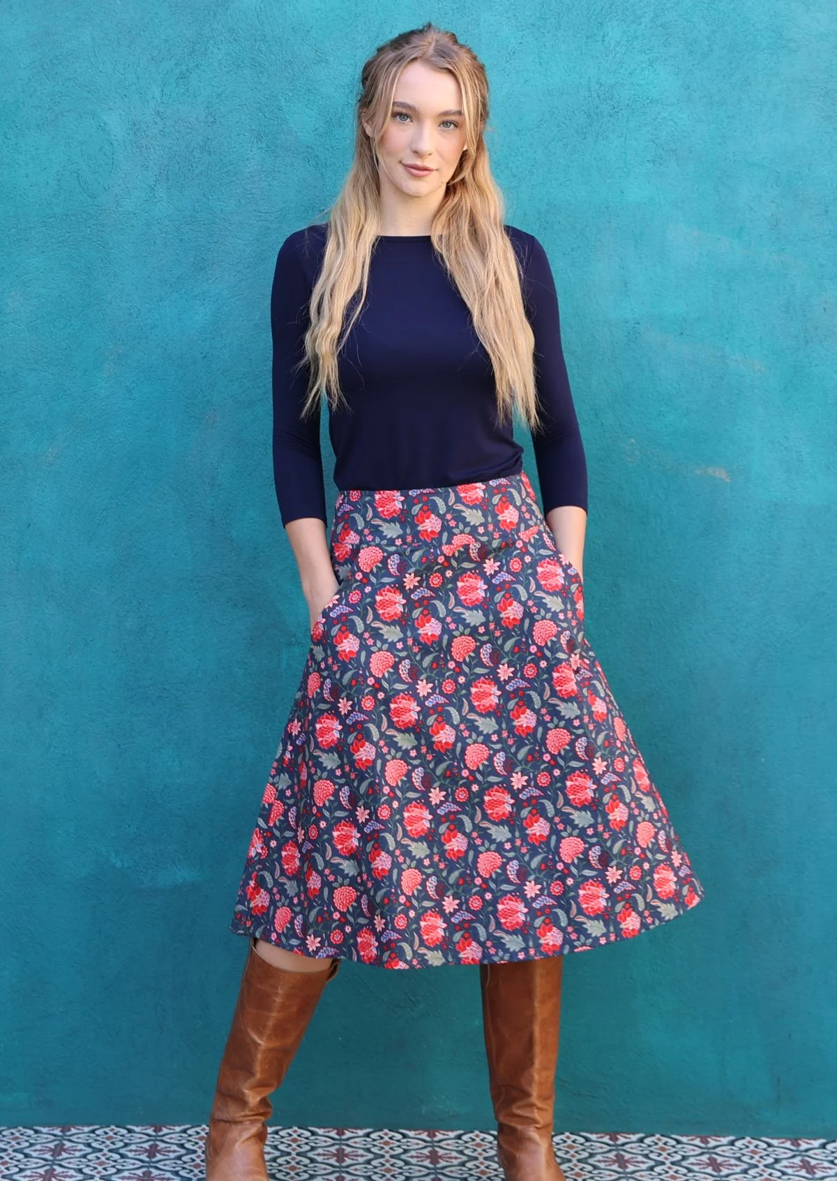Zarah Skirt Kaveri - Fuchesia