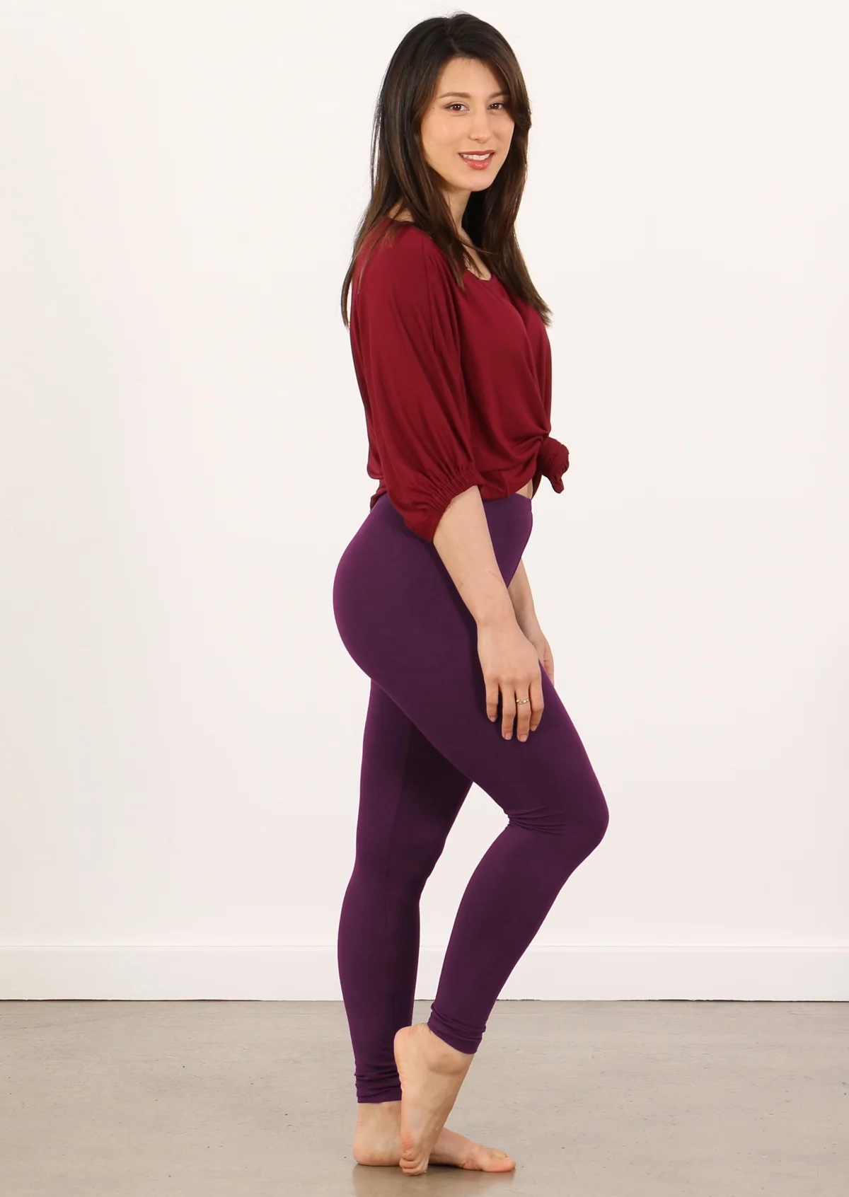 Leggings Dark Purple - Fuchesia