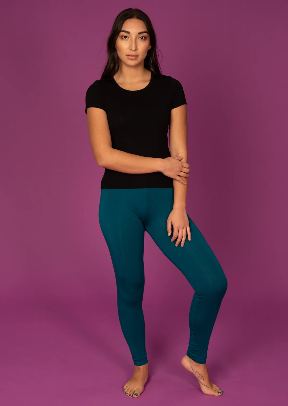 Leggings Teal - Fuchesia
