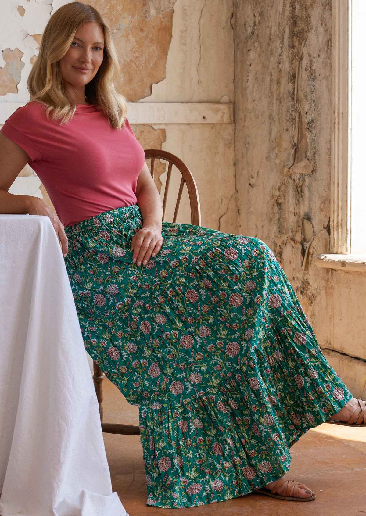 Maxi Skirt Juniper - Fuchesia