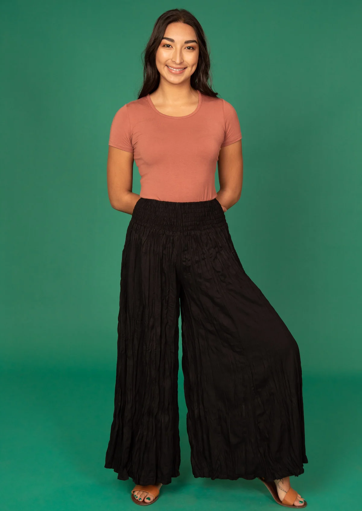 Umbrella Pant Black - Fuchesia