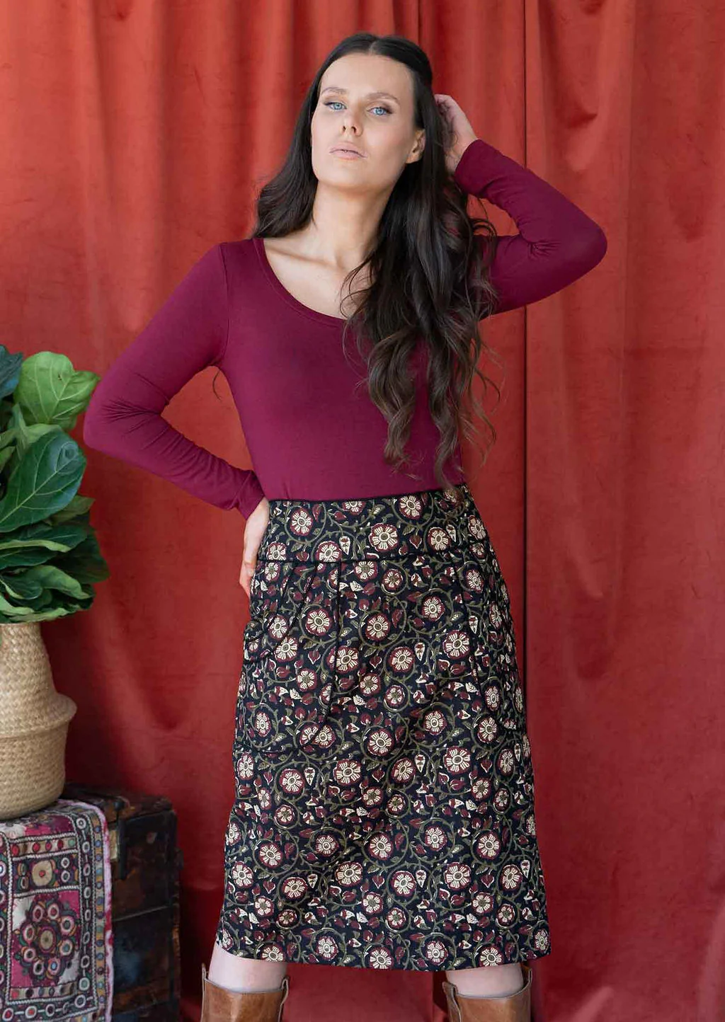 Bridgette Skirt Sahira - Fuchesia