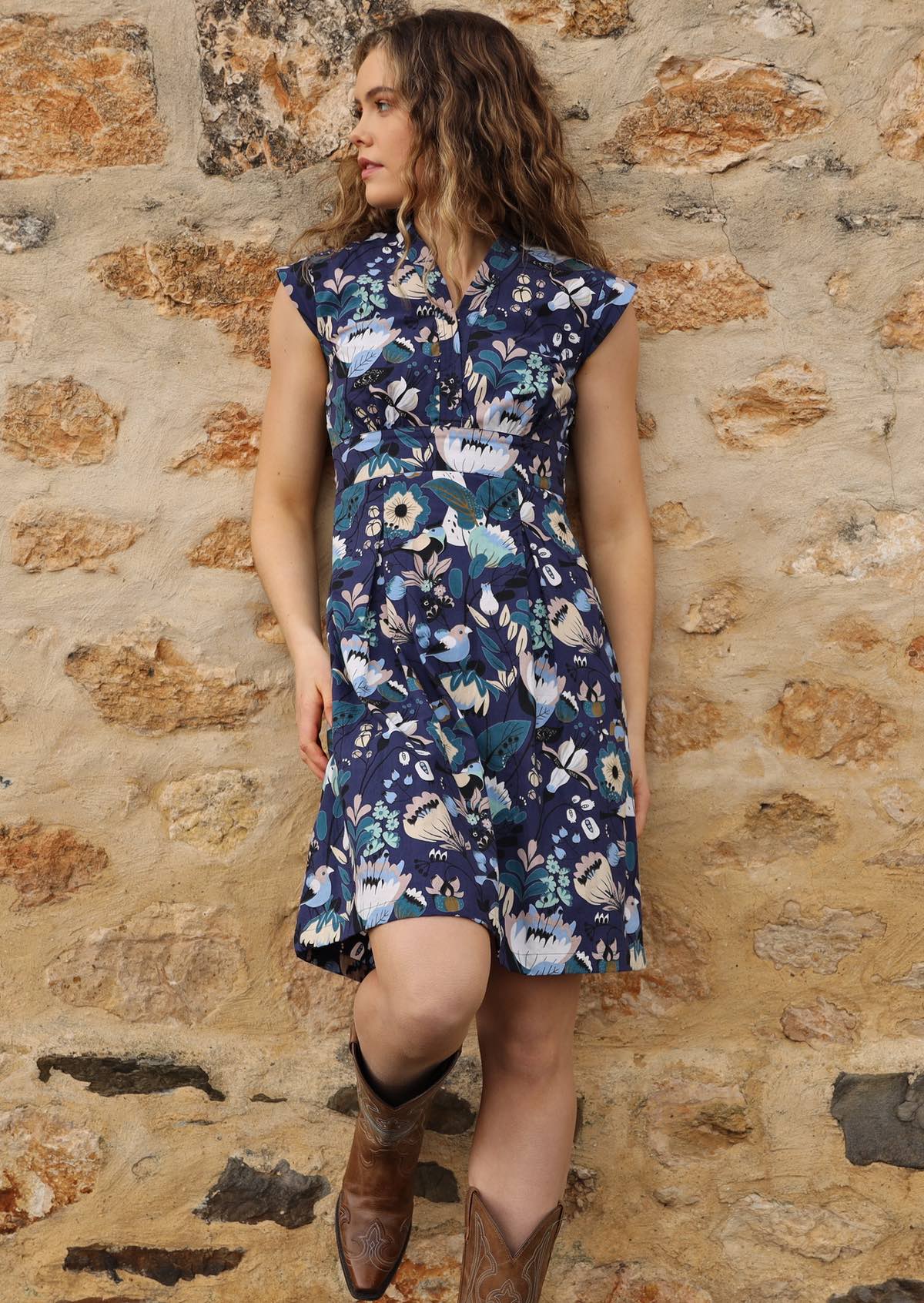 Billie Dress Protea - Fuchesia