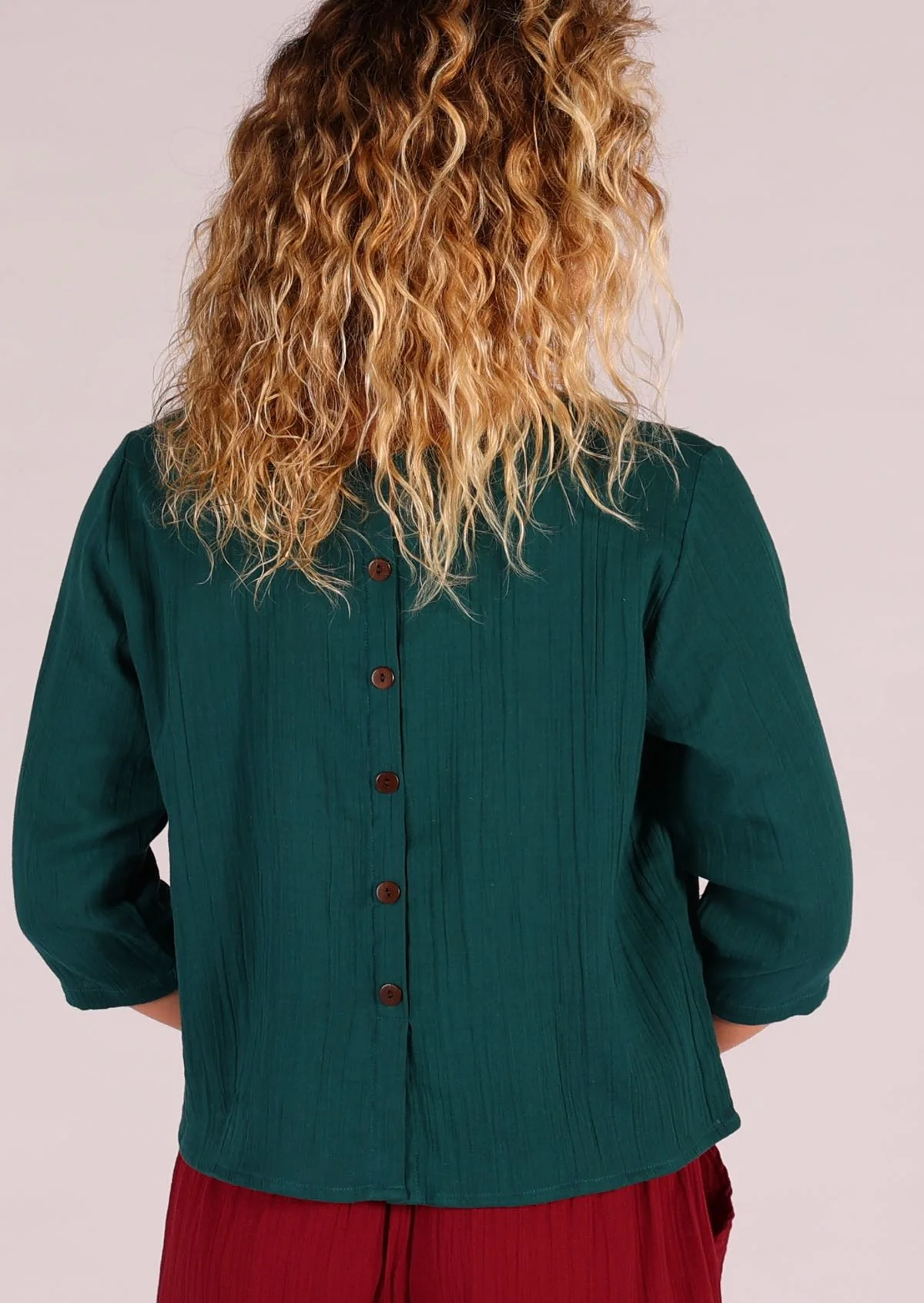 Demi Top Deep Teal - Fuchesia